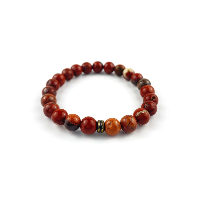 8mm Kırmızı Jasper Kesim Bileklik