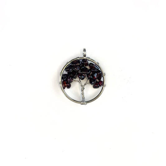 Lal Garnet (Granat) Hayat Ağacı Kolye