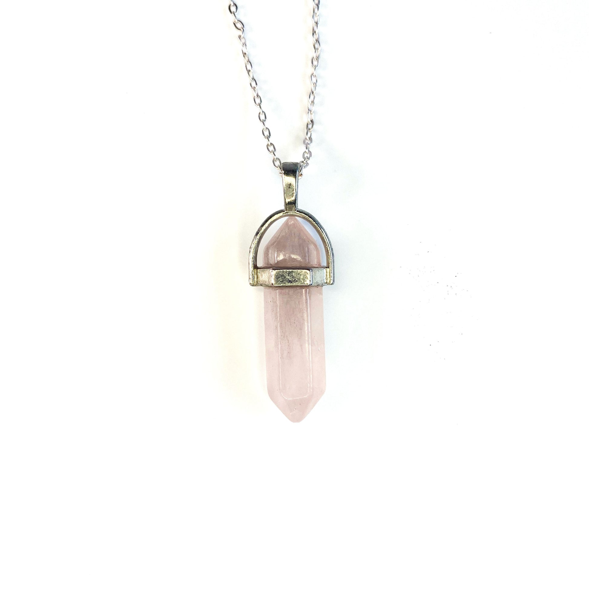 Pembe Kuvars Çivi Kolye